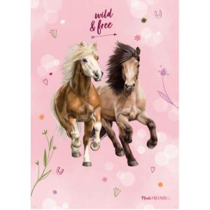 Pferde Freunde Kinderteppich rosa B/L: ca. 80x120 cm