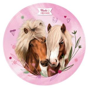 Pferde Freunde Kinderteppich rosa D: ca. 100 cm