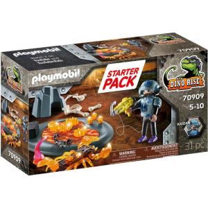 Playmobil Dino Rise Starter Pack Kampf gegen den Feuerskorp…