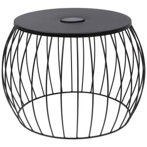 POCOline Beistelltisch schwarz Metall H/D: ca. 43x49 cm