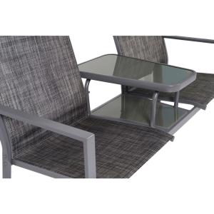 POCOline Gartenbank Paris grau Stahl B/H/L: ca. 61x89x147 cm