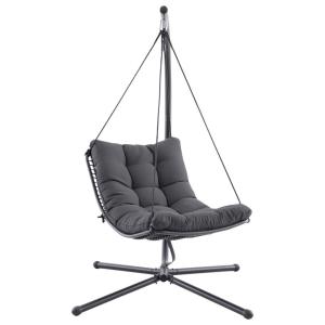 POCOline Gartenstuhl dunkelgrau Stahl