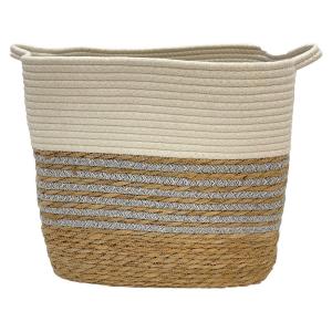 POCOline Korb weiß Baumwolle B/H/L: ca. 29x33x37 cm