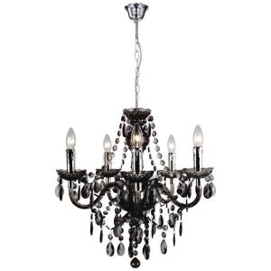 POCOline Kronleuchter Agatha schwarz Metall Acryl B/H/L: ca…