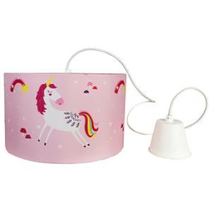 POCOline Pendelleuchte Einhorn weiß rosa Kunststoff Stoff H…