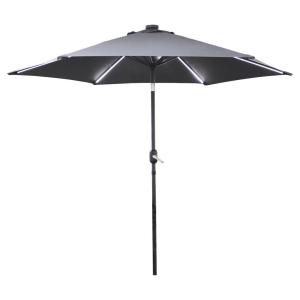 POCOline Sonnenschirm grau Stahl H/D: ca. 236x270 cm