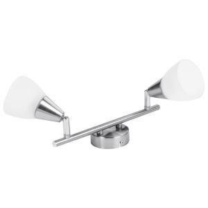 POCOline Spotbalken nickel matt weiß Metall Glas B/H/L: ca.…