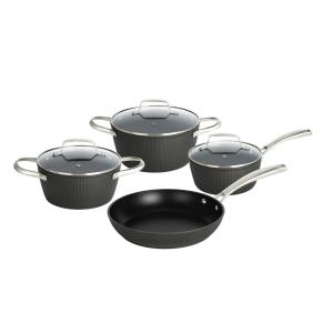POCOline Topfset schwarz Aluminium 2 tlg.