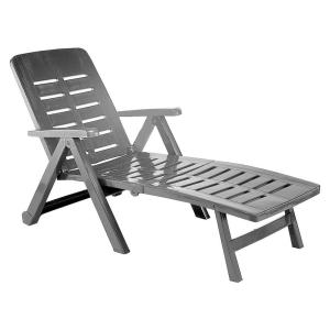 ProGarden Gartenliege Smeraldo anthrazit Kunststoff B/H/L:…