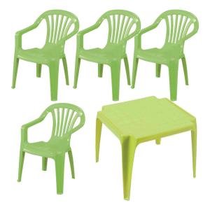ProGarden Kindermöbel-Set grün Kunststoff B/H/L: ca. 38x53x…