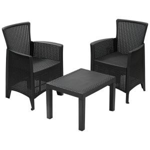 ProGarden Loungeset Forest anthrazit Polypropylen