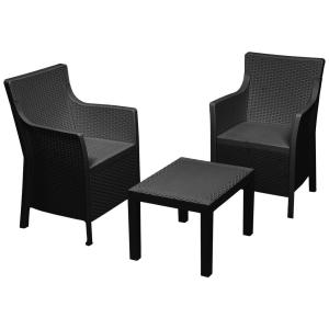 ProGarden Loungeset Magnolia anthrazit Kunststoff