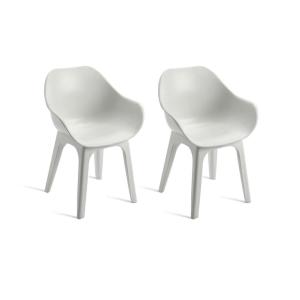 ProGarden Sessel GHIBLI 2er-Set weiß Polypropylen B/H: ca.…