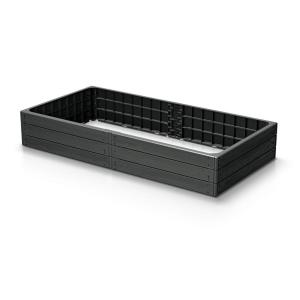 Prosperplast Hochbeet Base Woody anthrazit Kunststoff B/H/L…