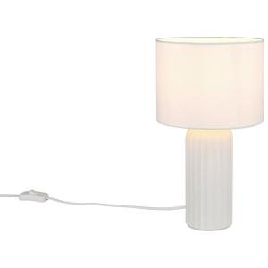 Reality Leuchten Tischleuchte weiß Keramik Stoff B/L: ca. 2…