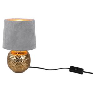 Reality Tischleuchte R50821011 grau gold Keramik Samt H/D:…