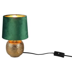 Reality Tischleuchte R50821015 grün gold Keramik Samt H/D:…