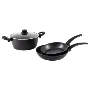 SAN IGNACIO Kochgeschirrset Tormes schwarz Aluminium 4 tlg.