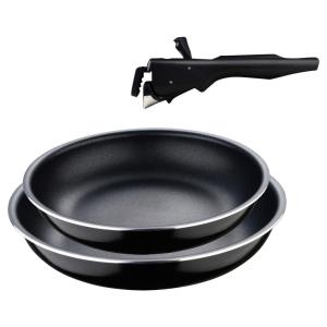 SAN IGNACIO Pfannenset Click & cook schwarz Aluminium 2 tlg.