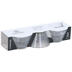 Schalen-Set transparent Glas 3 tlg.