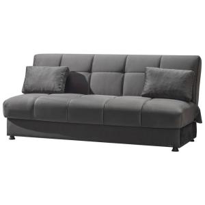 Schlafsofa Alonso grau Microfaser B/H/T: ca. 199x90x86 cm