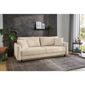 Schlafsofa beige Polyester B/H/T: ca. 217x86x94 cm