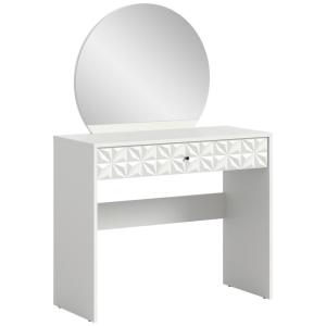 Schminktisch PRISMA weiß weiß Hochglanz B/H/T: ca. 90x133x3…