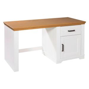 Schreibtisch Maluno weiß lackiert B/H/L: ca. 65x76x150 cm