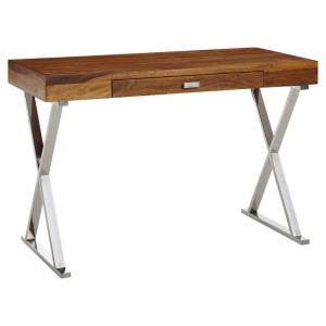 Schreibtisch natur Edelstahl verchromt B/H/T: ca. 120x78x55…