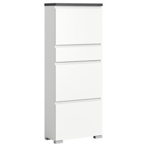 Schuhschrank Shoelove weiß grau B/H/T: ca. 60x151x27 cm