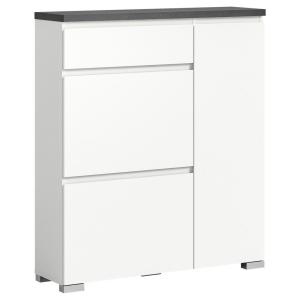 Schuhschrank Shoelove weiß grau B/H/T: ca. 95x109x27 cm