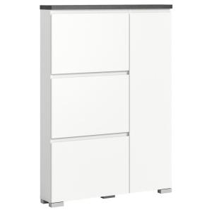 Schuhschrank Shoelove weiß grau B/H/T: ca. 95x130x18 cm
