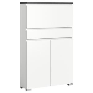 Schuhschrank Shoelove weiß grau B/H/T: ca. 95x151x27 cm
