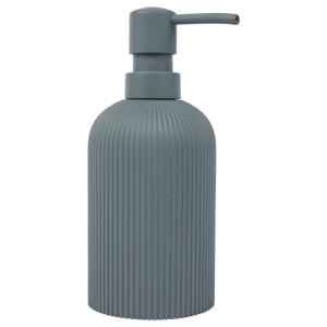 Seifenspender grau Polyresin B/H: ca. 7,7x17,6 cm