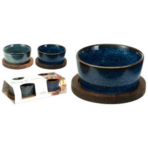 Servierset mehrfarbig Steinzeug B/H/L: ca. 20x11x5 cm