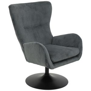 Sessel Samos dunkelgrau Microfaser B/H/T: ca. 72x96x81 cm