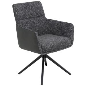 Sessel Udine, 2er-Set anthrazit Webstoff Microfaser B/H/T:…