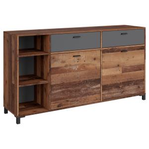 Sideboard JACKSON Eiche Old Wood Nachbildung anthrazit B: c…