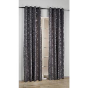 silver edition Ösenvorhang Glamour grau B/L: ca. 135x245 cm