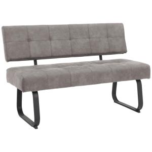 Sitzbank Luise I grau Microfaser B/H/T: ca. 140x90x64 cm