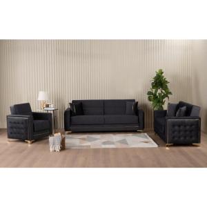 Sofa 3-2-1 Cavana anthrazit Microfaser