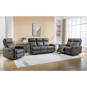 Sofa 3-2-1 Olina dunkelbraun Microfaser