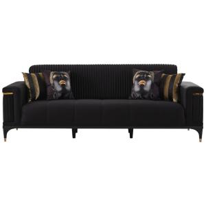 Sofa 3-2-1 Quanto schwarz Microfaser