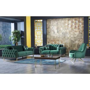 Sofa 3-2-1 Tokio grün Microfaser