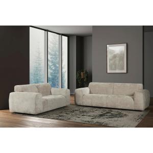 Sofa Ando beige Microfaser B/H/T: ca. 191x78x99 cm
