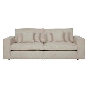 Sofa Marlon beige Microfaser B/H/T: ca. 248x90x110 cm