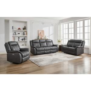 Sofa Pedro grau Microfaser B/H/T: ca. 220x108x94 cm
