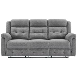 Sofa Philip grau Microfaser B/H/T: ca. 208x103x95 cm