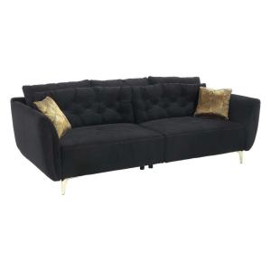 Sofa schwarz Microfaser B/H/T: ca. 251x90x110 cm