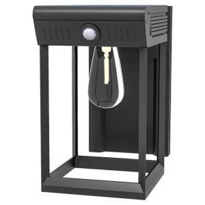Solar Wandleuchte schwarz Kunststoff B/H/L: ca. 24x24x14 cm
